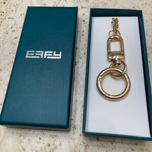 EFFY Gold Tone Handbag Charm Holder in Box